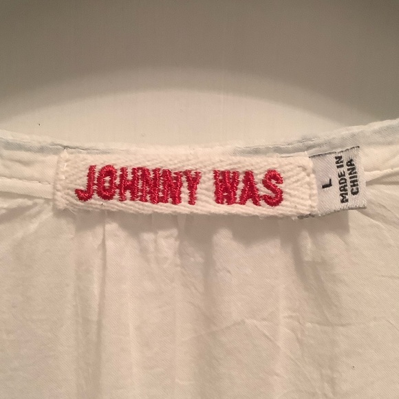 Johnny Was White Floral Embroidered Tunic - Picture 2 of 8
